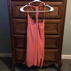 Orange Victoria’s Secret lingerie with sexy, open back. Size large. NWT